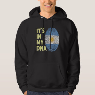 Veste À Capuche L'Argentine Dans Mon Adn Argentine Drapeau Équipe