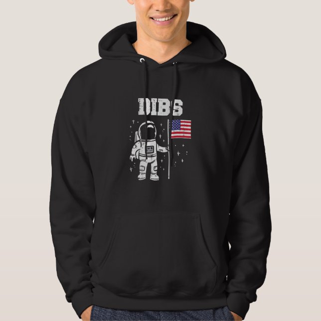Veste À Capuche L'Astronaute De Dibs Moon Us Drapeau Américain 4 J (Devant)
