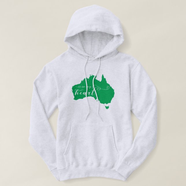 Veste À Capuche L'Australie est dans mon coeur (Design devant)