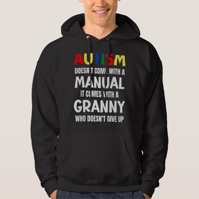 Veste À Capuche L'autisme ne vient pas avec un manuel il vient ave (Devant)