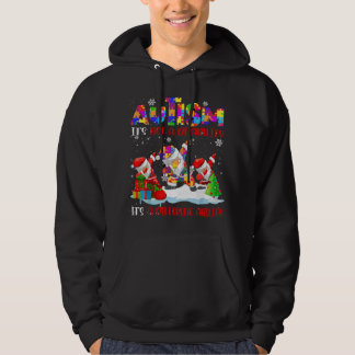Veste À Capuche L'autisme n'est pas un handicap Dabbing Santa Noël