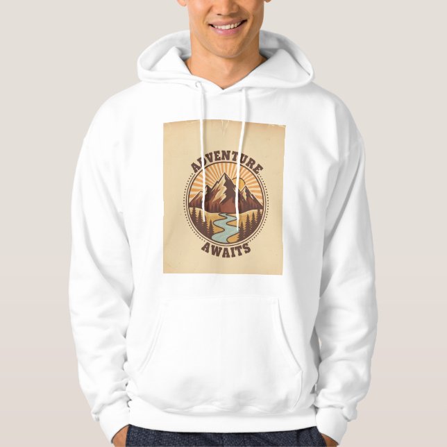 Veste À Capuche L'aventure Attend Dehors  (Devant)