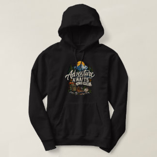 Veste À Capuche L'aventure Attend Montagne Randonnée Explorateur D