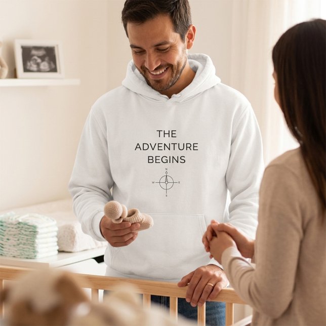 Veste À Capuche L'aventure commence Annonce de nouveau bébé mignon (Créateur téléchargé)