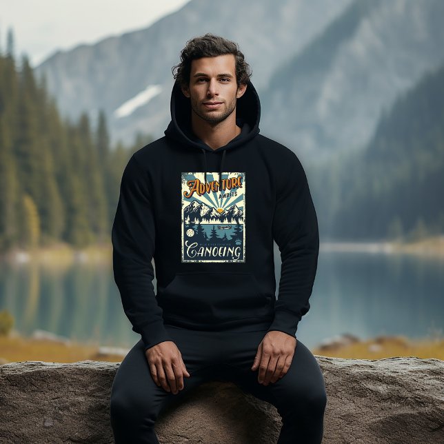 Veste À Capuche L'aventure en canoë commence (Créateur téléchargé)