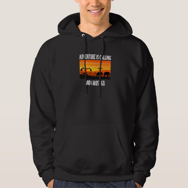 Veste À Capuche L'aventure vous appelle Safari   (Devant)