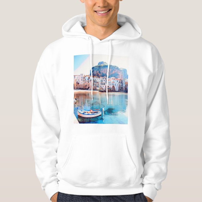 Veste À Capuche ldp CEFALÙ - Sicile - plage - panorama (Devant)