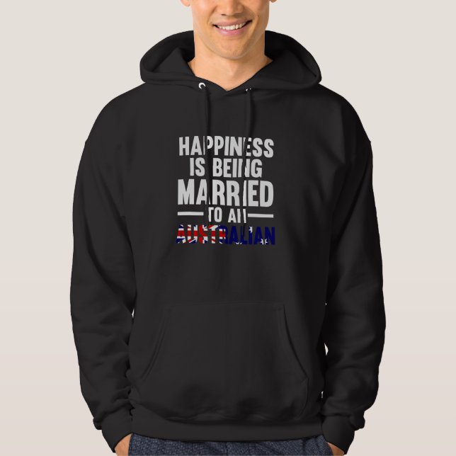 Veste À Capuche le bonheur est marié à un Austral Austral (Devant)