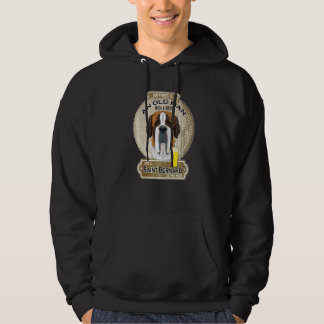Veste À Capuche Le bonheur est un vieil homme avec un Saint-Bernar