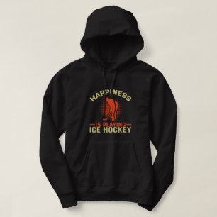 Veste À Capuche Le bonheur joue au hockey sur glace