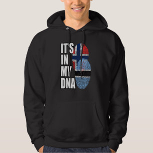 Veste À Capuche Le Botswan Et La Norvège Mélangent Drapeau Adn Pat