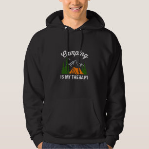 Veste À Capuche Le Camping Est Ma Thérapie Le Feu De Campagne Exté