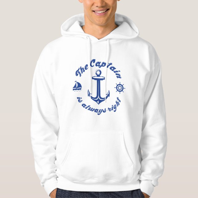 Veste À Capuche Le Capitaine A Toujours Raison (Devant)