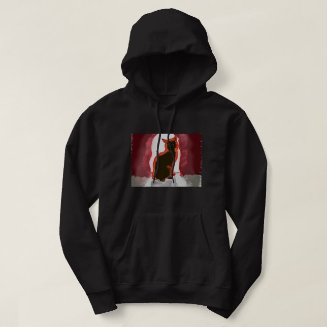 Veste À Capuche Le chat derrière le rideau (Design devant)