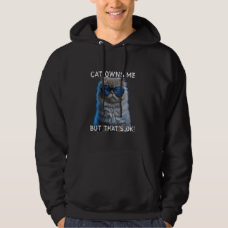 Veste À Capuche Le chat m'appartient, Papa de chat drôle, Maman de
