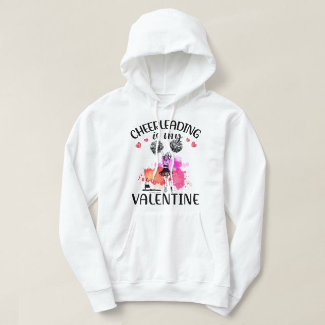 Veste À Capuche Le cheerleading est ma Saint-Valentin TTA (Design devant)