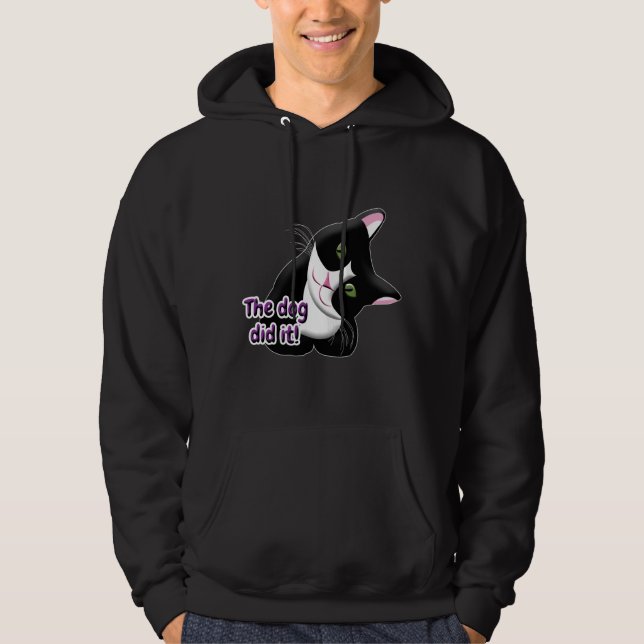 Veste À Capuche Le chien l'a fait Chat (Devant)