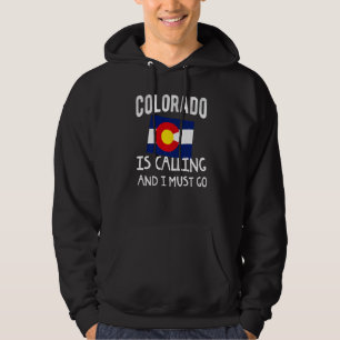 Veste À Capuche Le Colorado Appelle Denver Map Drapeau Co Souvenir