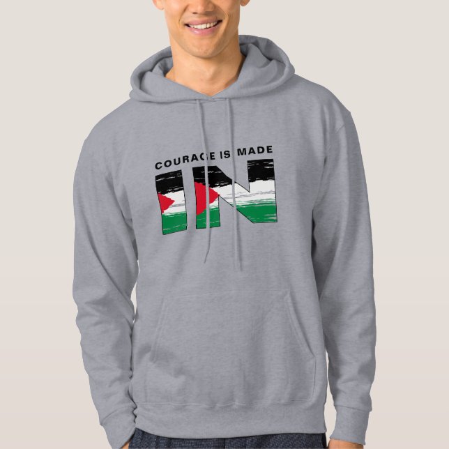 Veste À Capuche LE COURAGE SE FAIT EN PALESTINE | Palestine libre (Devant)