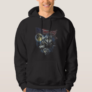 Veste À Capuche Le drapeau de guet des loups des Mountain Men amér