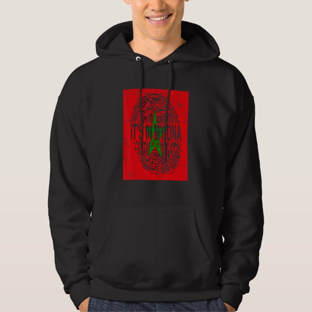 Veste À Capuche Le drapeau marocain dans mon Adn Maroc (Devant)