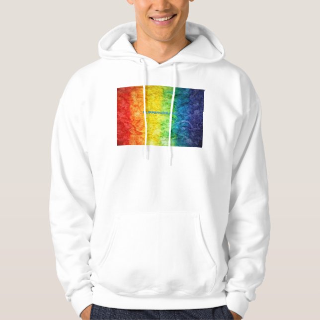 Veste À Capuche Le drapeau tie-dyé de SlipperyJoe arc-en-ciel pres (Devant)