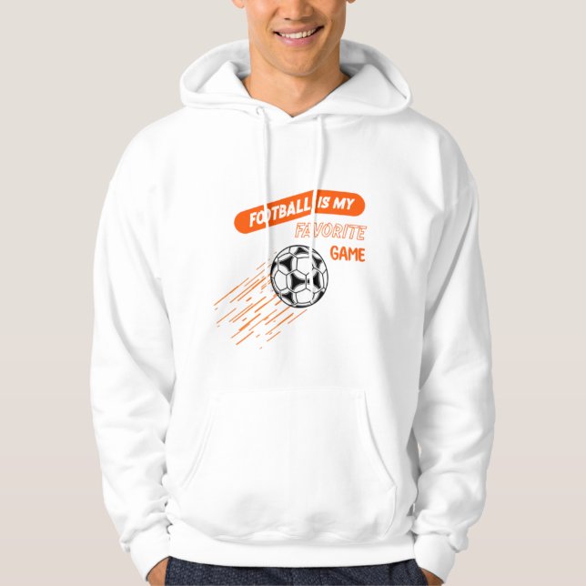 Veste À Capuche Le football est mon jeu préféré (Devant)