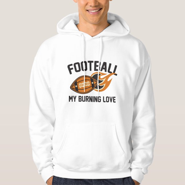 Veste À Capuche Le football, mon amour brûlant (Devant)