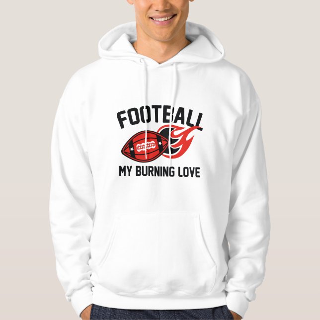 Veste À Capuche Le football, mon amour brûlant (Devant)