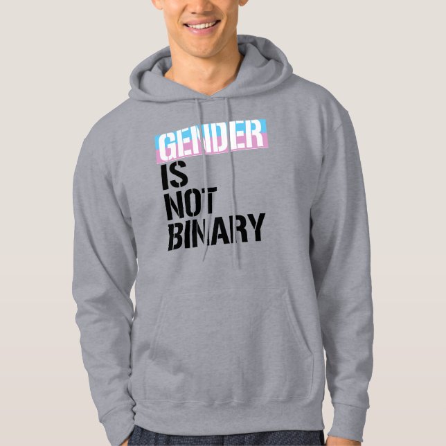 Veste À Capuche Le genre n'est pas binaire (Devant)