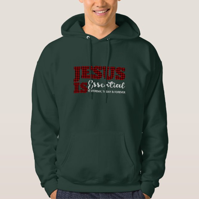 Veste À Capuche Le Jésus-Christ est essentiel, mignon, plaid (Devant)
