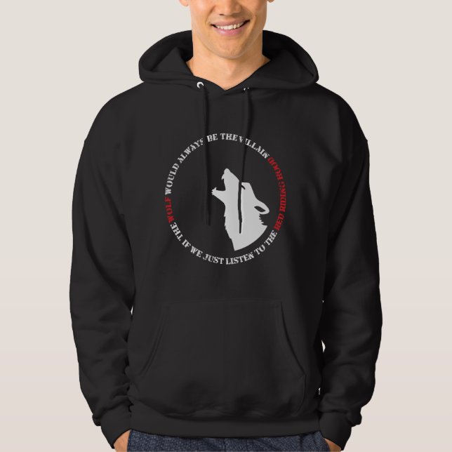 Veste À Capuche Le loup serait toujours le méchant (Devant)