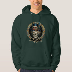 Veste À Capuche Le Mago - Occult Skull & Tarot Art Design