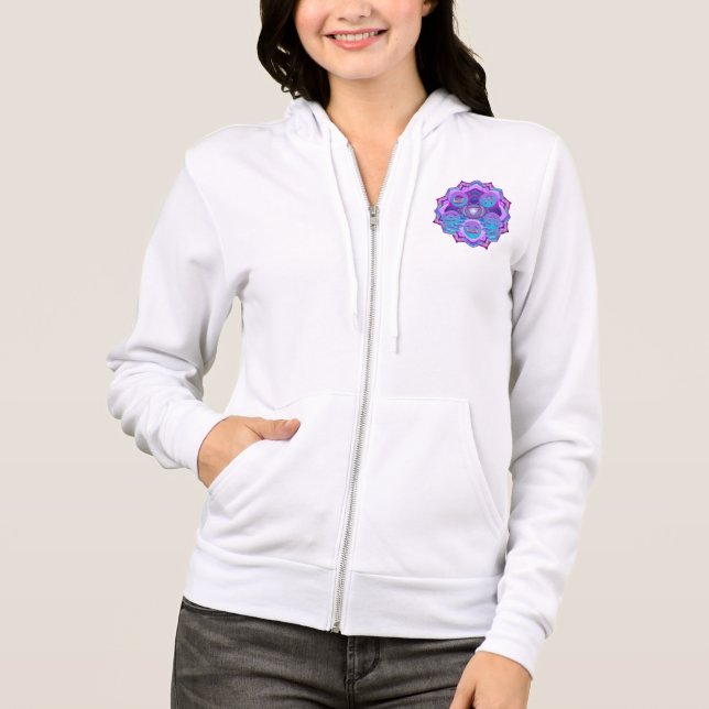 Veste À Capuche Le Mandala du Troisième Œil Chakra (Devant)