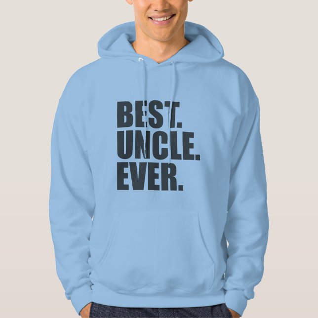Veste À Capuche Le meilleur. Oncle. Jamais (Devant)