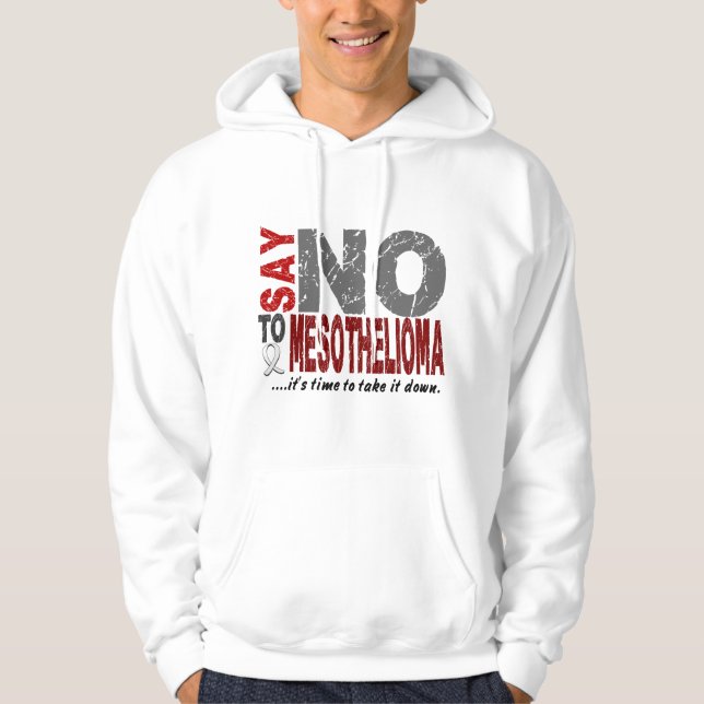Veste À Capuche Le mèsothéliome INDIQUENT NON (Devant)