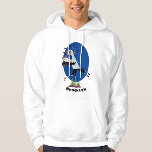 Veste À Capuche Le mignon secrétaire oiseau écrire des notes dessi