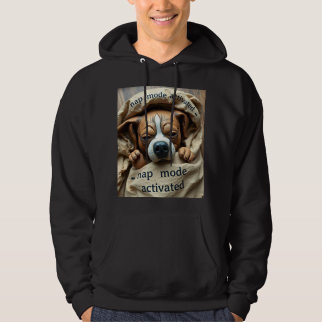 Veste À Capuche Le mode de sieste de chien activé est un design mi (Devant)