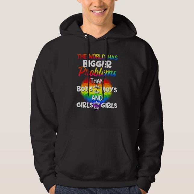 Veste À Capuche Le Monde A Un Problème Plus Grand Que Lgbt Communi (Devant)