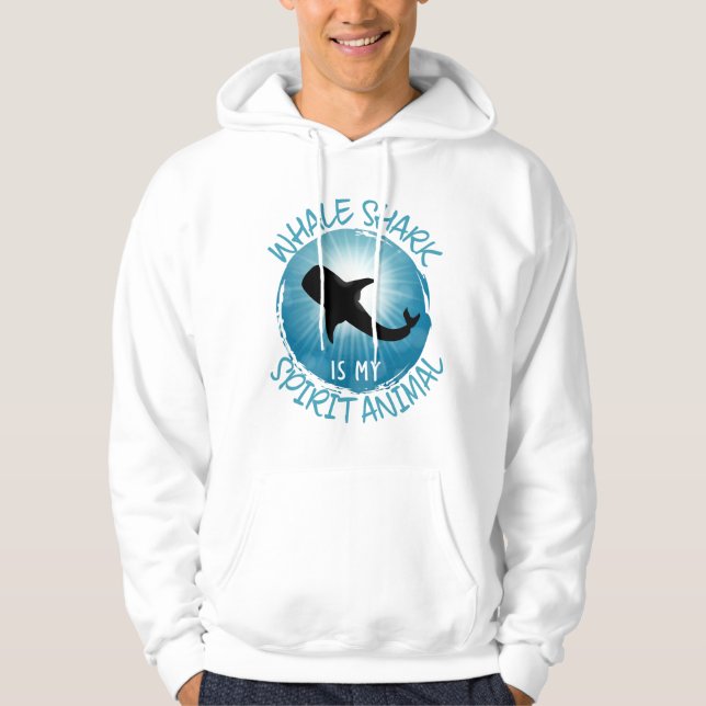 Veste À Capuche Le requin baleine est mon esprit animal (Devant)