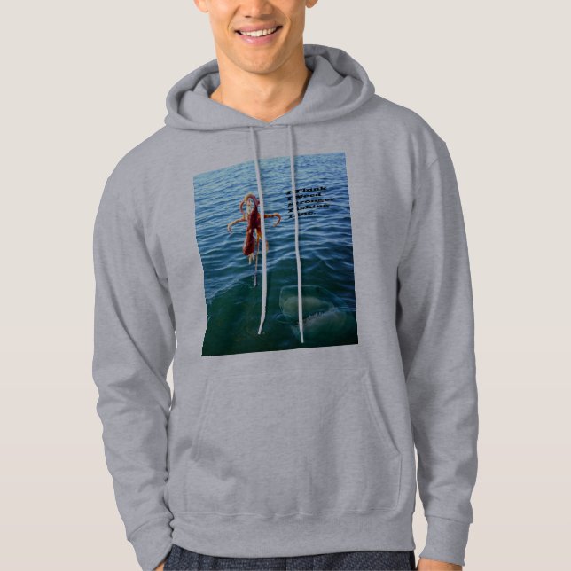 Veste À Capuche Le Requin Drôle Veut La Poutarde, (Devant)