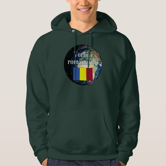 Veste À Capuche Le Romanian Do You Speak ? Flag & Earth (Devant)