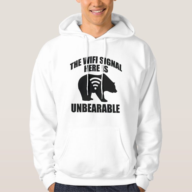 Veste À Capuche Le Signal Wifi Est Insupportable (Devant)