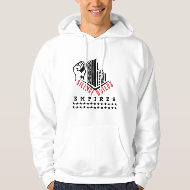 Veste À Capuche Le silence construit des empires (Conception motiv (Devant)