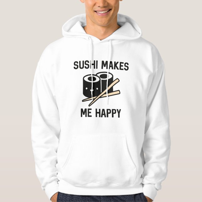 Veste À Capuche Le Sushi Me Rend Heureux (Devant)