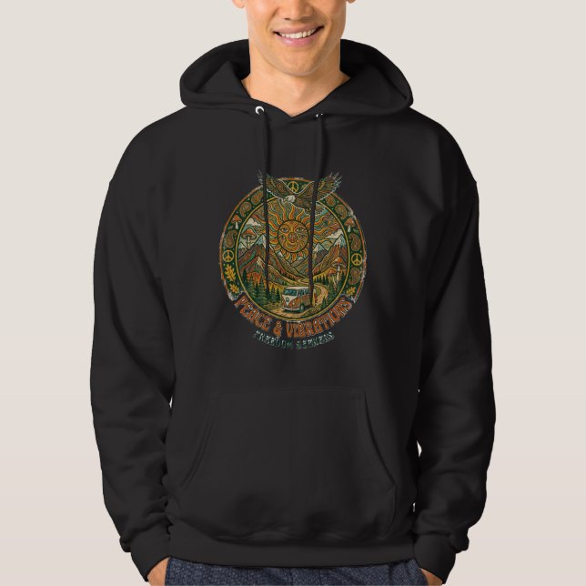 Veste À Capuche Le sweat-shirt à capuche Peace & Vibrations pour h (Devant)