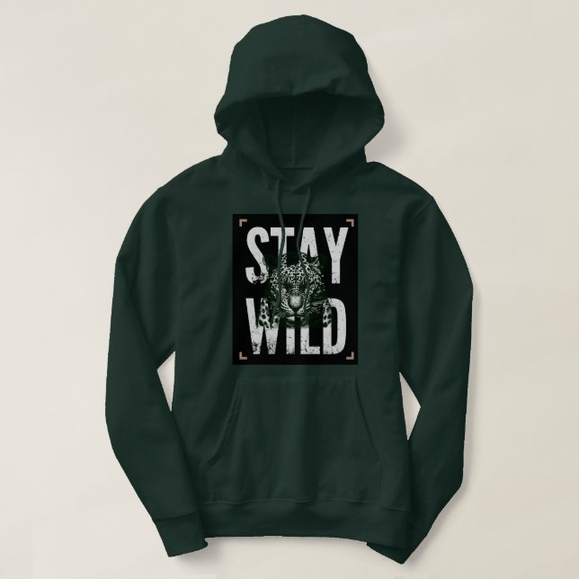Veste À Capuche Le T-Shirt Face Leopard Stay Wild (Design devant)