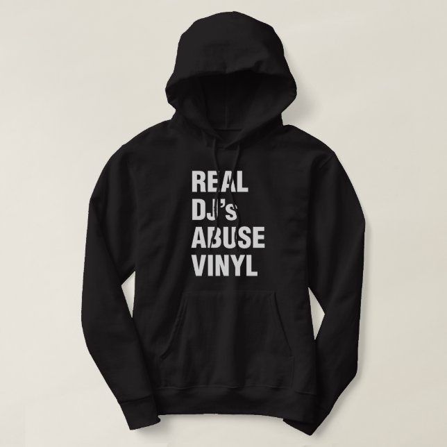 VESTE À CAPUCHE LE VINYLE DE LA VIOLENCE DE VÉRITABLE DJ (Design devant)