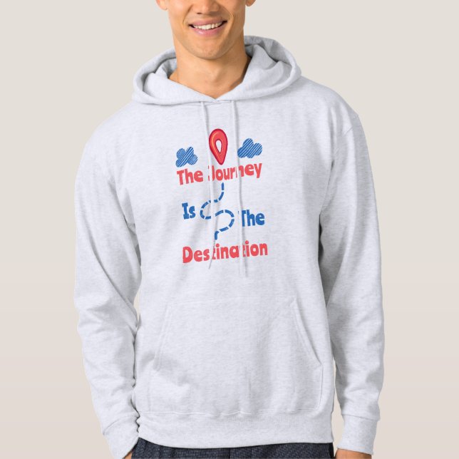 Veste À Capuche Le voyage est la destination (Devant)