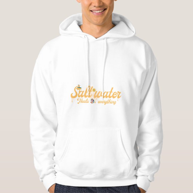 Veste À Capuche L'eau de mer guérit tout Surf Art (Devant)